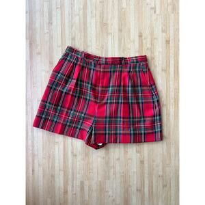 Vintage Brooks Brothers Wool Red Plaid Shorts - Size 6/8